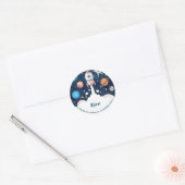 Sticker Rond Espace pour enfants merci (Enveloppe)