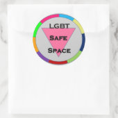 Sticker Rond Espace sécurisé LGBT (Sac)