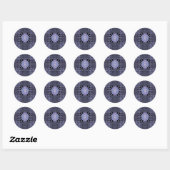 Sticker Rond Espace Violet (Feuille)