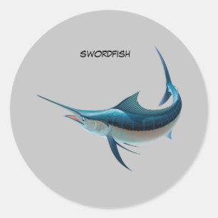 Sticker Rond Espadon Animé