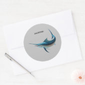 Sticker Rond Espadon Animé (Enveloppe)