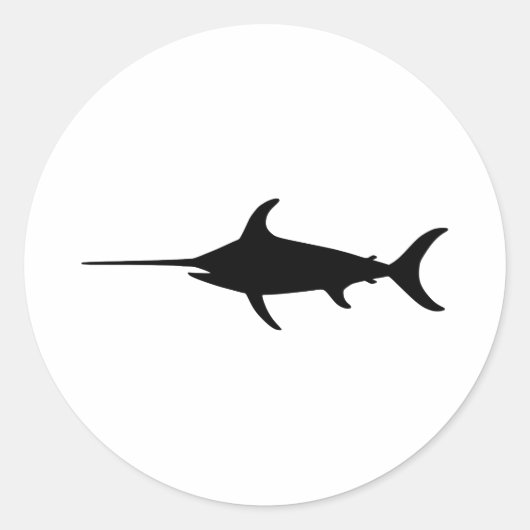 Sticker Rond Espadon noir (Devant)