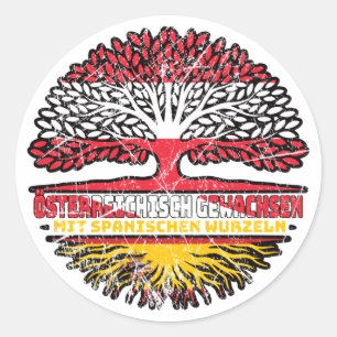 Sticker Rond Espagne Autriche Arbre