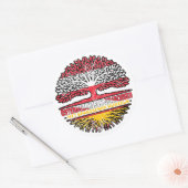 Sticker Rond Espagne Autriche Arbre (Enveloppe)