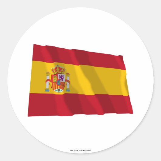Sticker Rond Espagne - Drapeau (Devant)