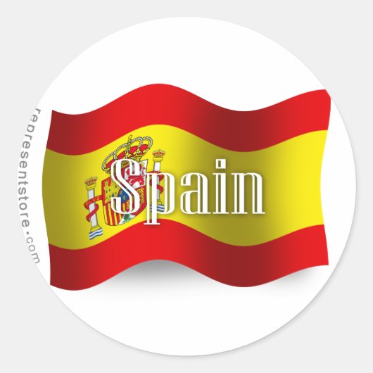 Sticker Rond Espagne - Drapeau (Devant)