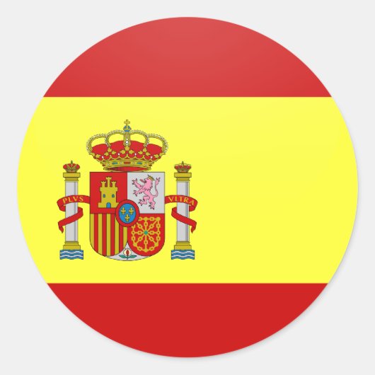 Sticker Rond Espagne qualité Cercle de Drapeau (Devant)