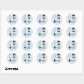 Sticker Rond Espagnol Sailor First Communion garçon (Feuille)