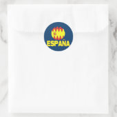 Sticker Rond Espana Espagne La Furia Roja Football (Sac)
