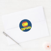 Sticker Rond Espana Espagne La Furia Roja Football (Enveloppe)