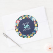 Sticker Rond Espèces de requins mignons (Enveloppe)