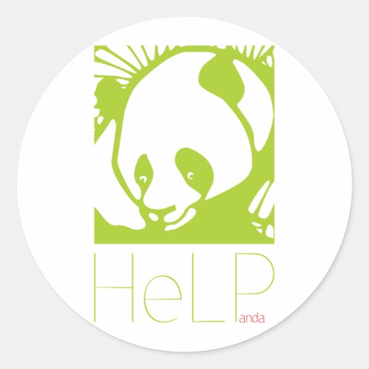Sticker Rond Espèces prioritaires : Panda géant (Devant)
