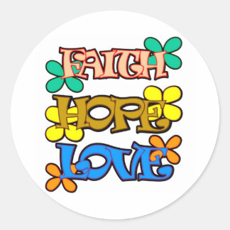 Sticker Rond espérance de foi amour rév 2
