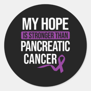 Sticker Rond Espérons plus fort que le cancer du pancréas lauré