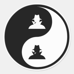 Sticker Rond Espionnage de Yin Yang