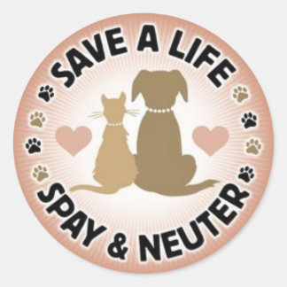 Sticker Rond espionner et neutraliser vos animaux de compagnie