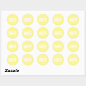 Sticker Rond Espoir jaune brillant (Feuille)