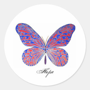 Sticker Rond Espoir papillon