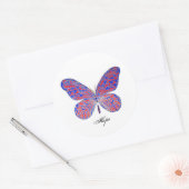 Sticker Rond Espoir papillon (Enveloppe)