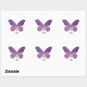 Sticker Rond Espoir papillon (Feuille)