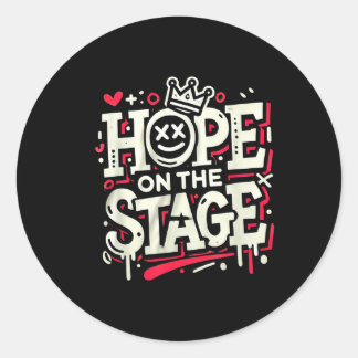 Sticker Rond Espoir Sur La Scène Femmes Hommes Enfants