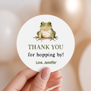 Sticker Rond Espoir sur le Baby shower de la grenouille