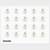 Sticker Rond Espoir sur le Baby shower de la grenouille (Feuille)
