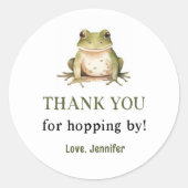 Sticker Rond Espoir sur le Baby shower de la grenouille (Devant)