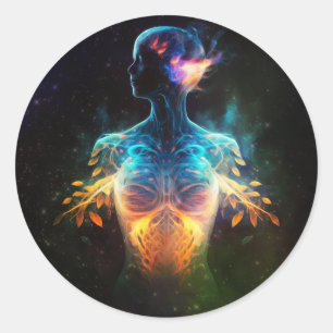 Sticker Rond Espoir Vivant   Énergie Spirituelle