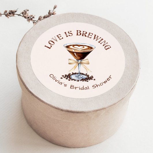 Sticker Rond Espresso Martini L'amour est dans l'air Enterremen