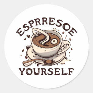 Sticker Rond Espresso Vous-Même