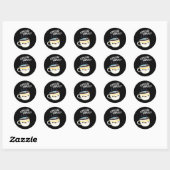 Sticker Rond Espresso Yourself amusant jeu de café (Feuille)