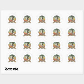 Sticker Rond Esprit Cowboy de la Frontière (Feuille)