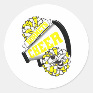 Sticker Rond Esprit de cheerleading des frelons de retour à l'é