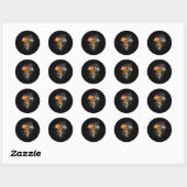 Sticker Rond Esprit de la nature sauvage (Feuille)