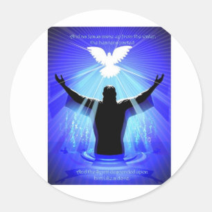Sticker Rond Esprit descendant comme une colombe