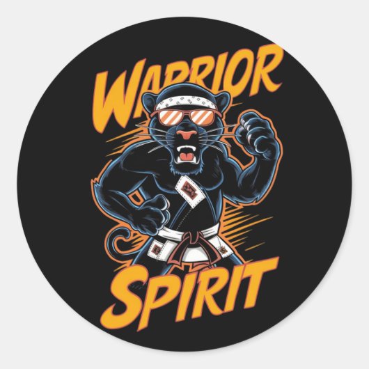 Sticker Rond Esprit guerrier (Devant)
