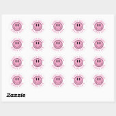 Sticker Rond Esprit heureux, vie heureuse (Feuille)