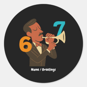 Sticker Rond Esprit Jazz Rétro 67 – Festival Moderne du Milieu