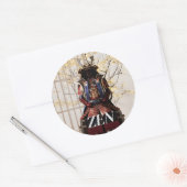 Sticker Rond Esprit samouraï japonais (Enveloppe)