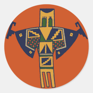 Sticker Rond Esprit shaman sud-ouest
