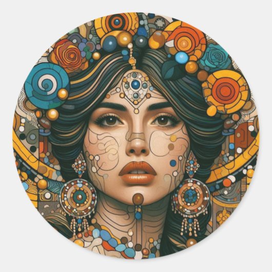 Sticker Rond "Esprit Vibrant" (Devant)