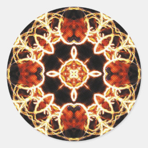 STICKER ROND ESPRITS PSYCHÉDÉLIQUES