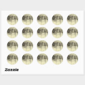 Sticker Rond Esquisse technique de Leonardo da Vinci d'une roue (Feuille)