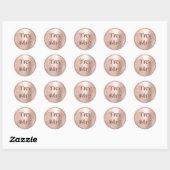 Sticker Rond Essayer Blush Rose Gold Tester Exemple Conteneur (Feuille)