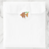 Sticker Rond Essayer le poisson d'angle (Sac)