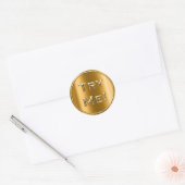 Sticker Rond Essayer Me Honey Gold Tester Exemple Conteneur (Enveloppe)
