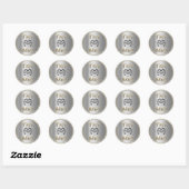 Sticker Rond Essayez Coffee Logo Gold SilverTester Exemple Cont (Feuille)