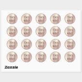 Sticker Rond Essayez-moi Blush Rose Pearly Tester Exemple Conte (Feuille)