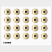 Sticker Rond Essayez-moi Logo Gold Tester Exemple Conteneur (Feuille)